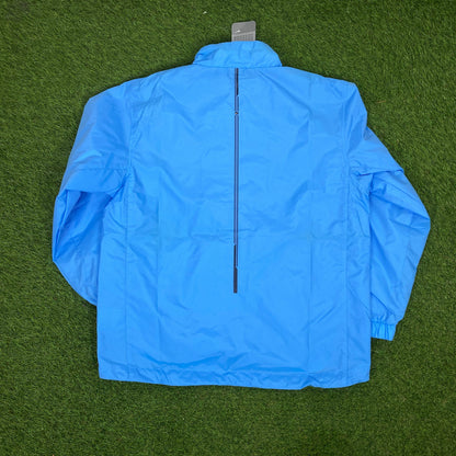 00s Nike Hex Tracksuit Jacket + Joggers Set Blue Small