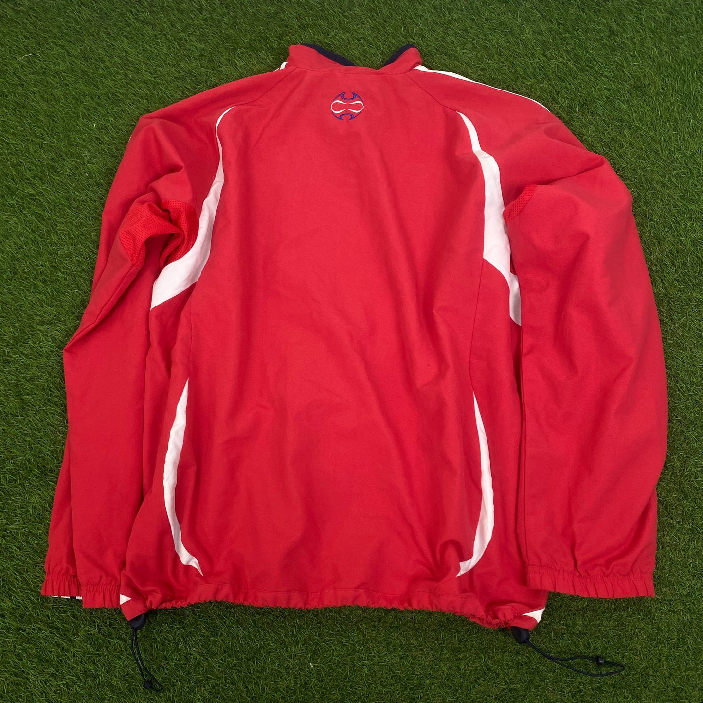 2001/02 Adidas France Football Tracksuit Jacket + Joggers Set Red Large