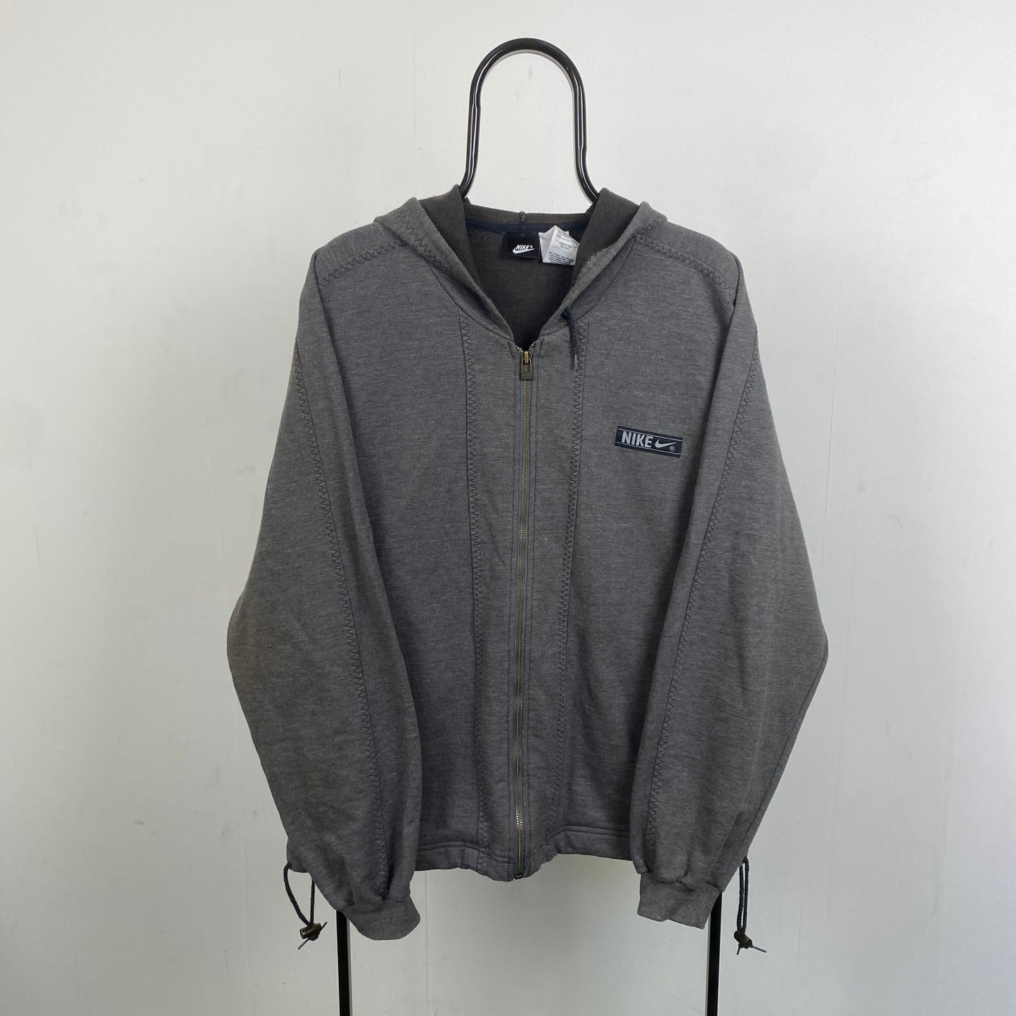 90s Nike Heavyweight Hoodie Grey Medium