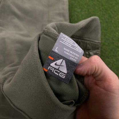 90s Nike ACG Fleece Joggers Green Large
