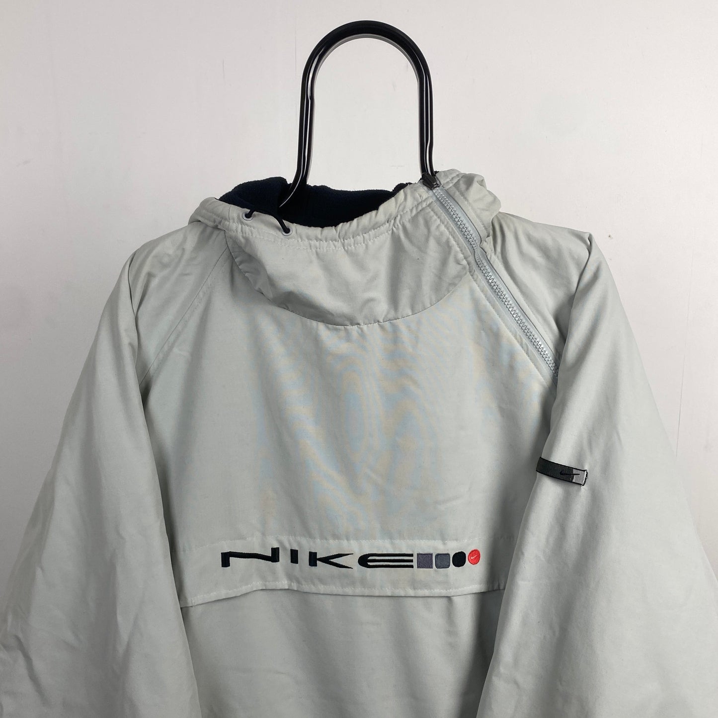 90s Nike Reversible Side Winder Fleece Coat Jacket Black Large