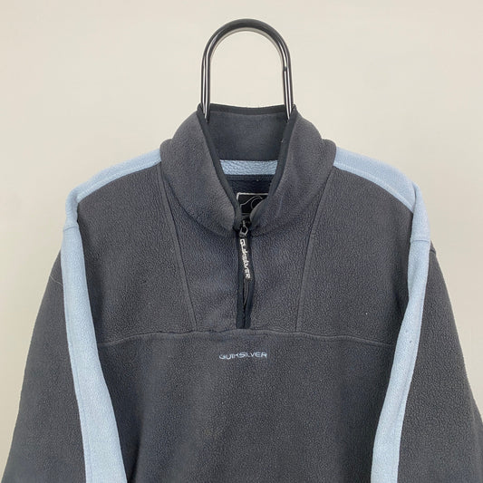 Retro 90s Quiksilver Fleece Sweatshirt Black XL