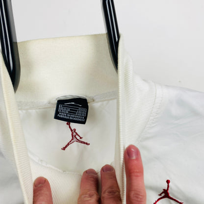 00s Nike Air Jordan Windbreaker Track Jacket White Small