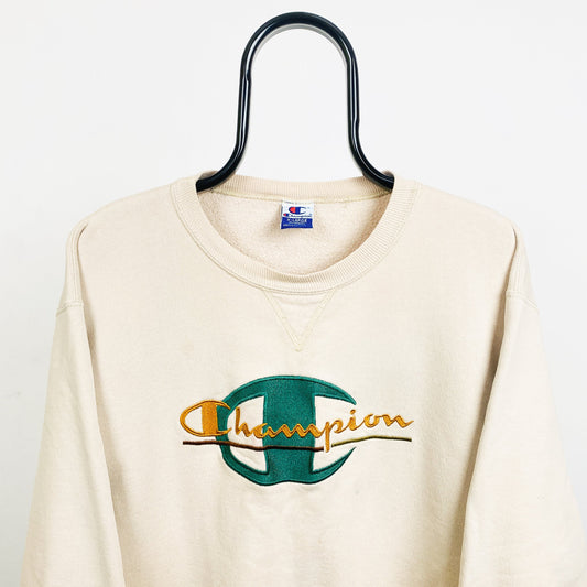 Retro Champion Sweatshirt Brown XL
