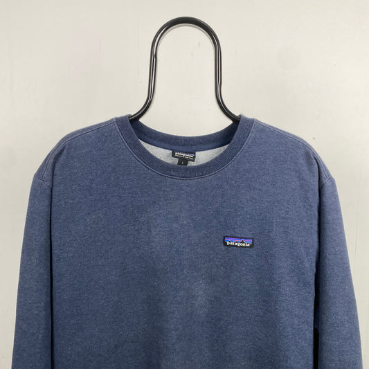 Retro Patagonia Sweatshirt Blue Large