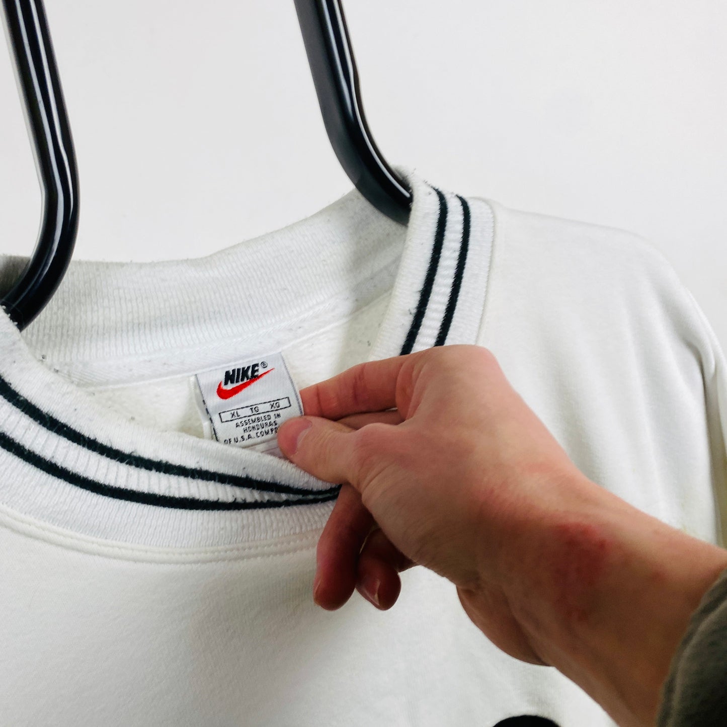 90s Nike Sweatshirt White Large