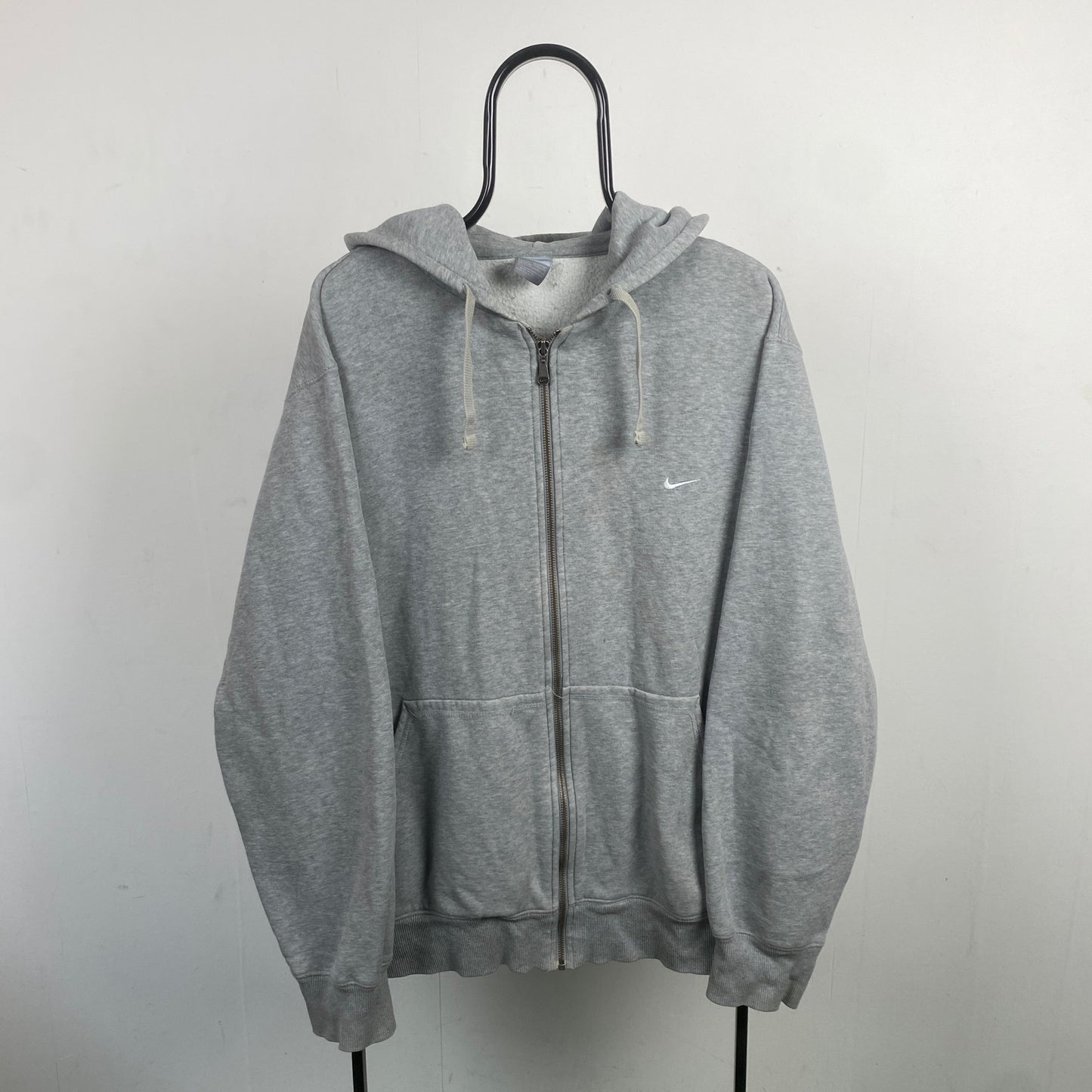 00s Nike Heavyweight Zip Hoodie Grey XXL