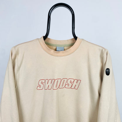 00s Nike Swoosh Sweatshirt Brown Small