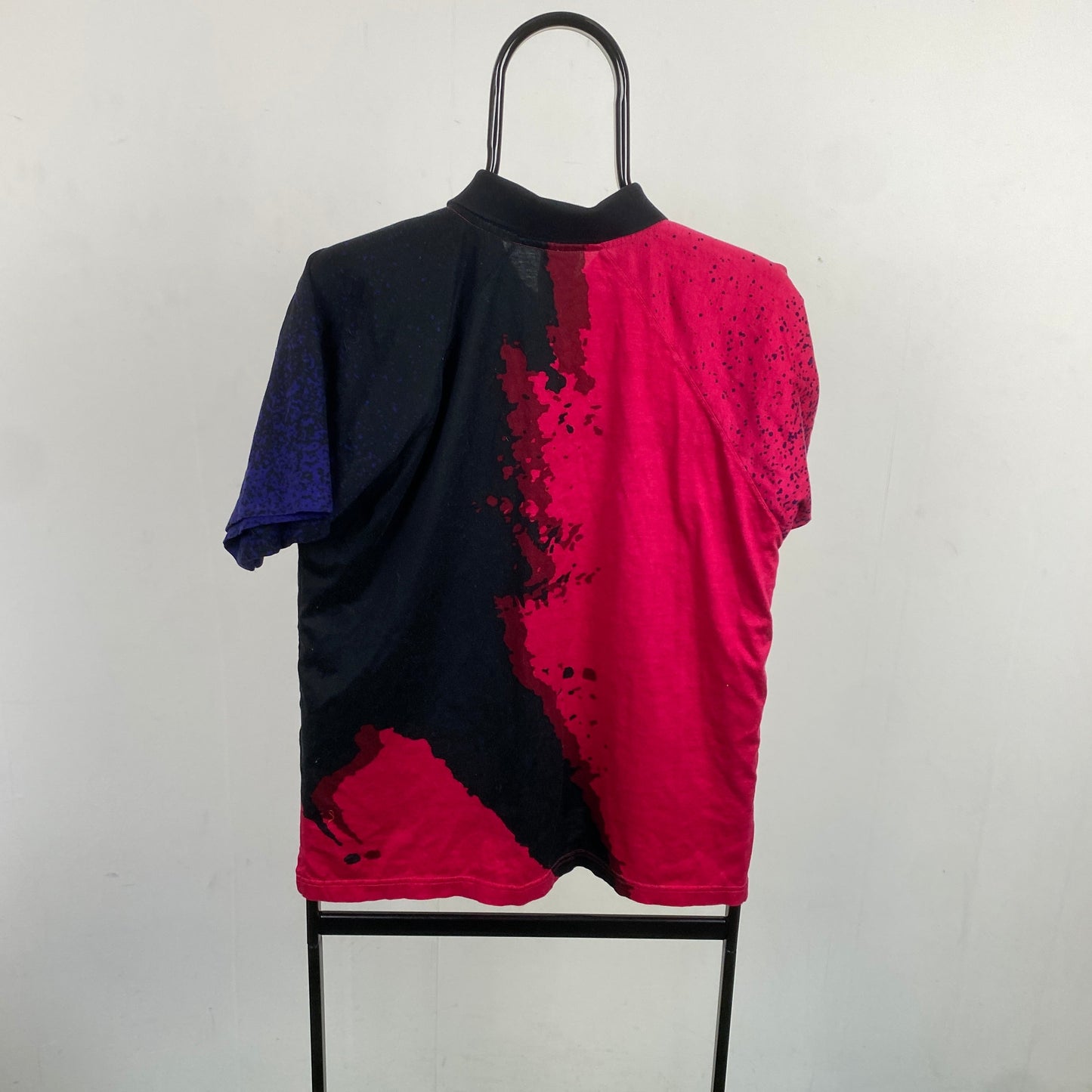 90s Nike Challenge Court Polo Shirt T-Shirt Black Medium