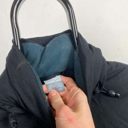 00s Nike Quilted Puffer Jacket Black Small