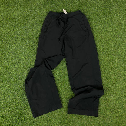 00s Nike Windbreaker Jacket + Joggers Set Black Small