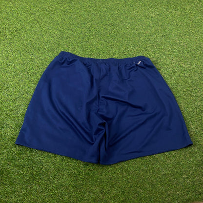 00s Adidas Football Shorts Blue Large