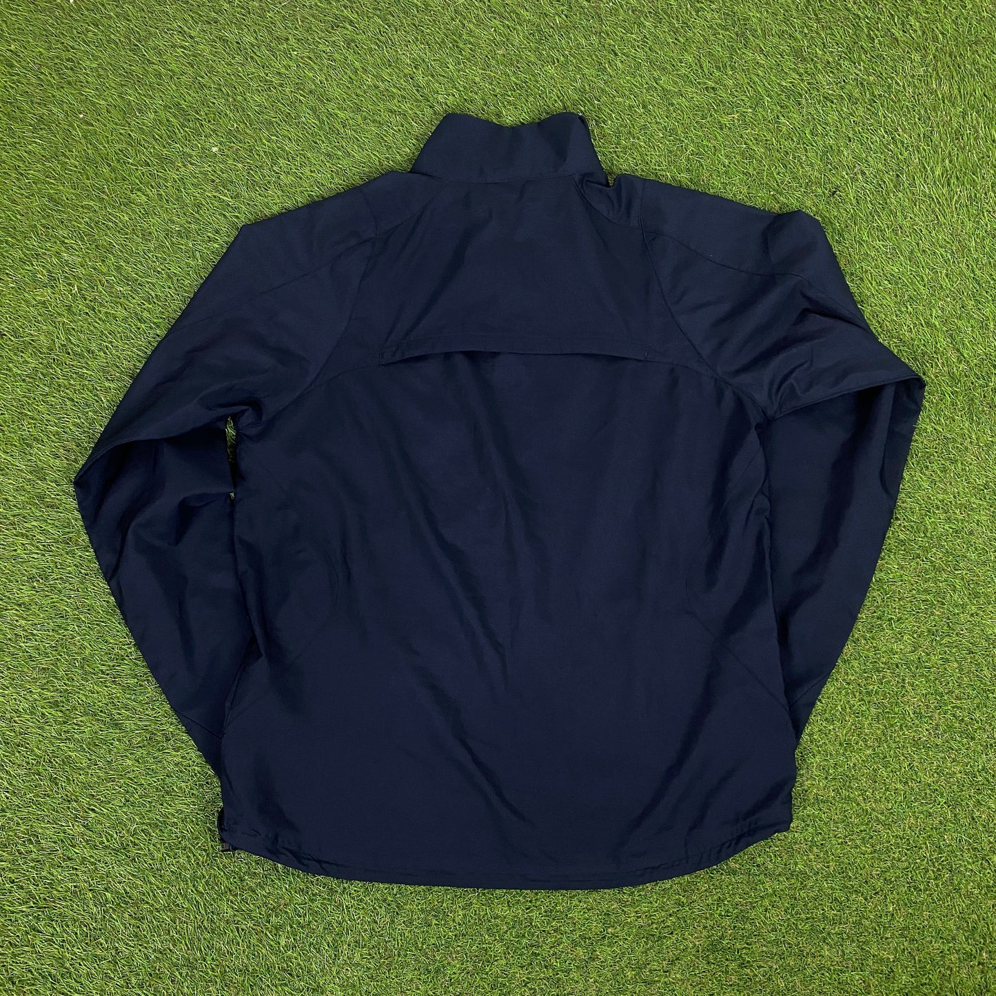 00s Nike Piping Windbreaker Jacket + Joggers Set Blue Medium