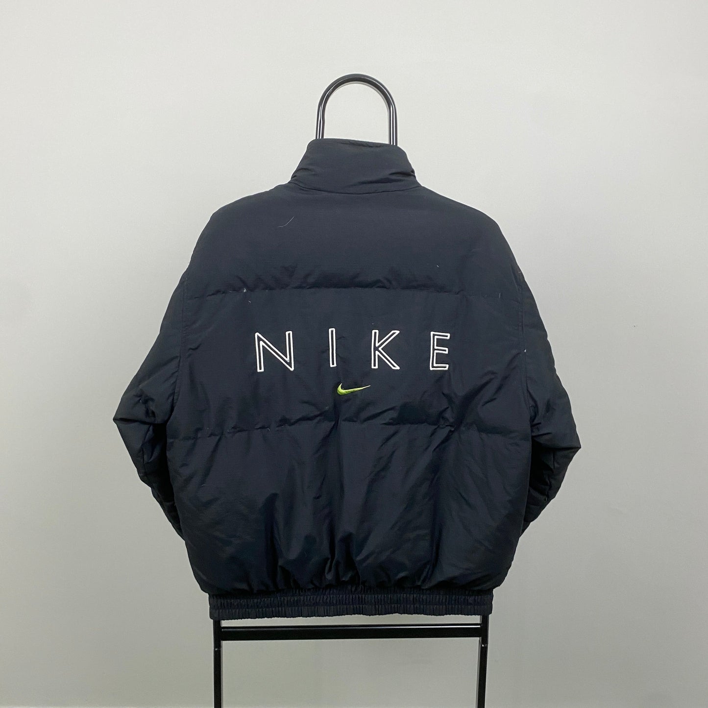 90s Nike Puffer Jacket Black Medium
