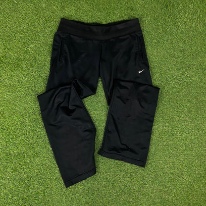 00s Nike Windbreaker Jacket + Joggers Set Black Medium