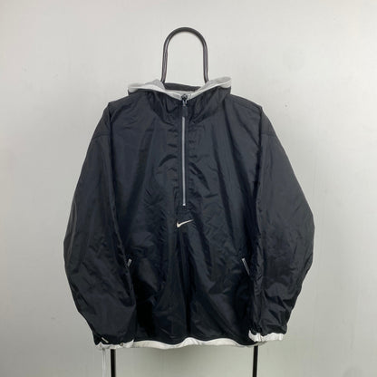 90s Nike Reversible Windbreaker Coat Jacket Black Medium