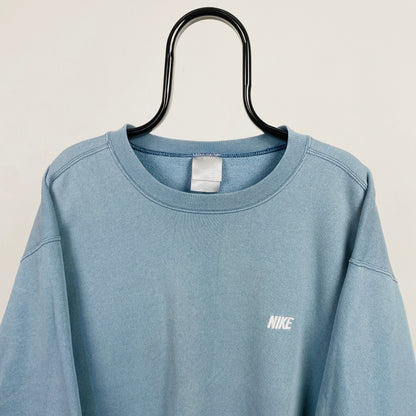 00s Nike Heavyweight Sweatshirt Blue XXL