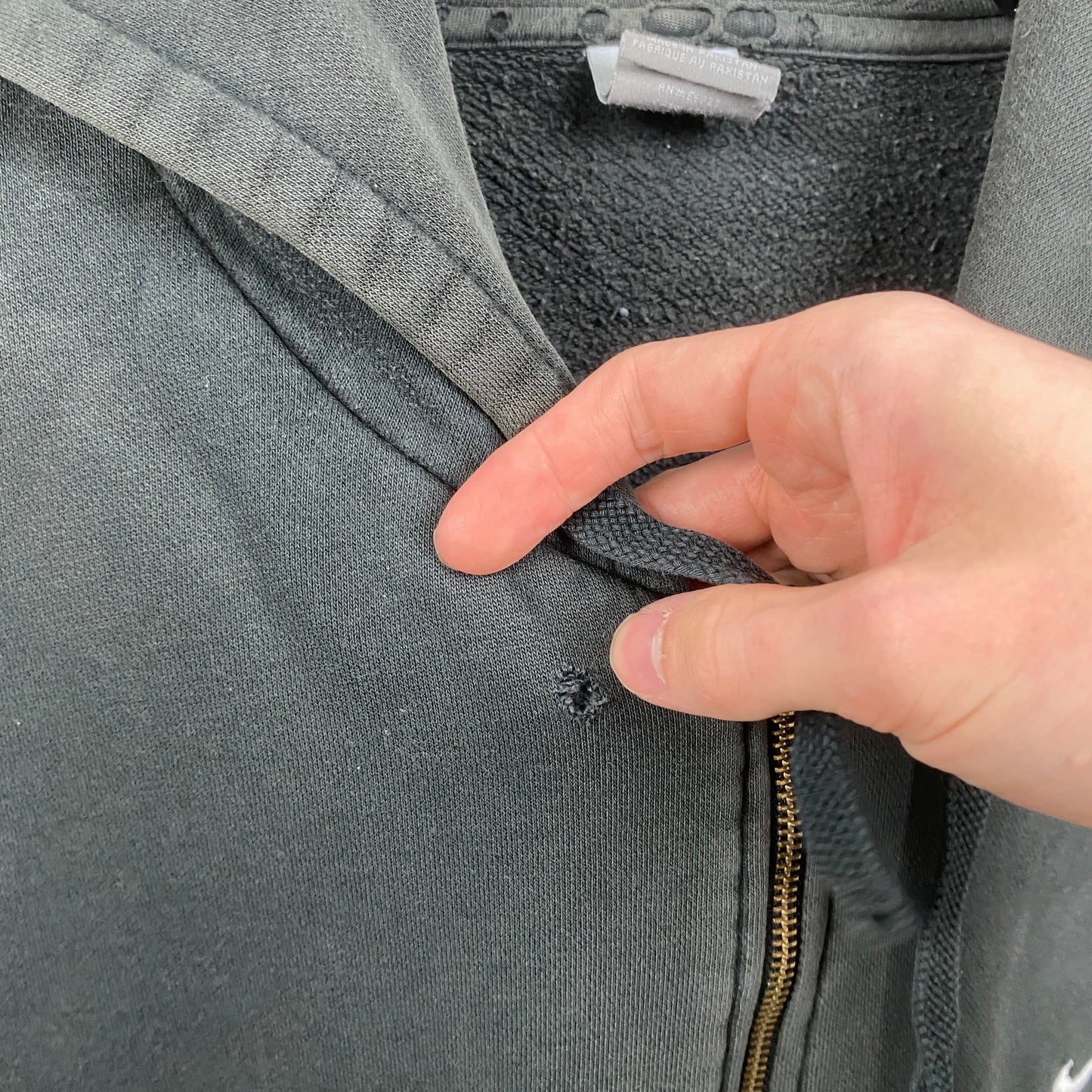 00s Nike Zip Hoodie Black XXL
