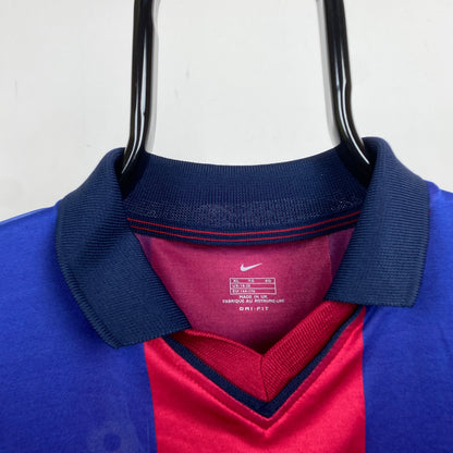 90s Nike Barcelona Football Shirt T-Shirt Red Small