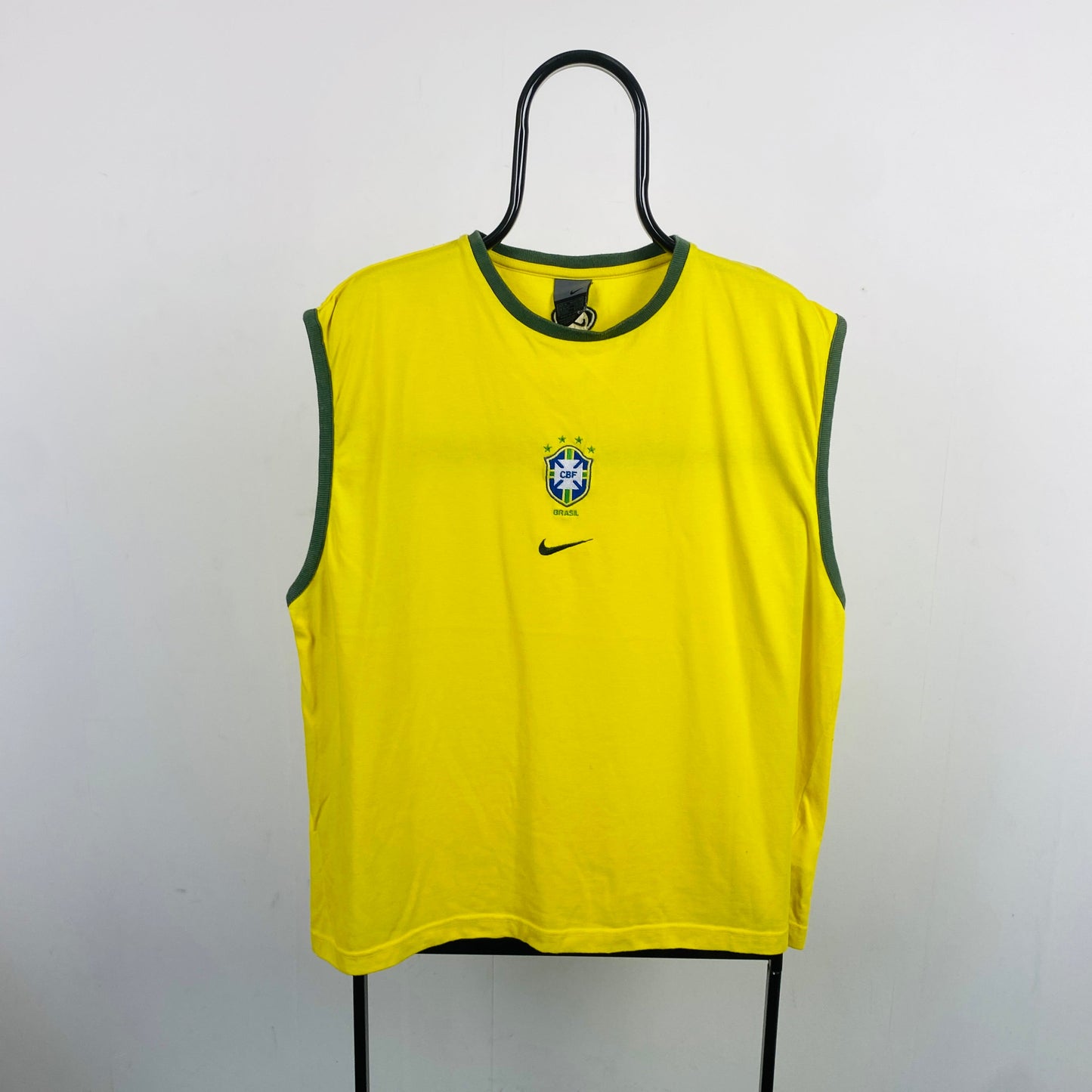 00s Nike Brazil Vest T-Shirt Yellow XL