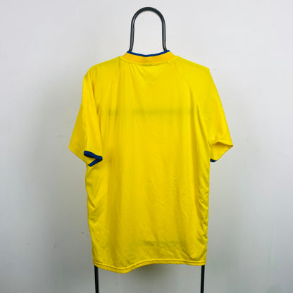Retro Ecuador Football Shirt T-Shirt Yellow Large