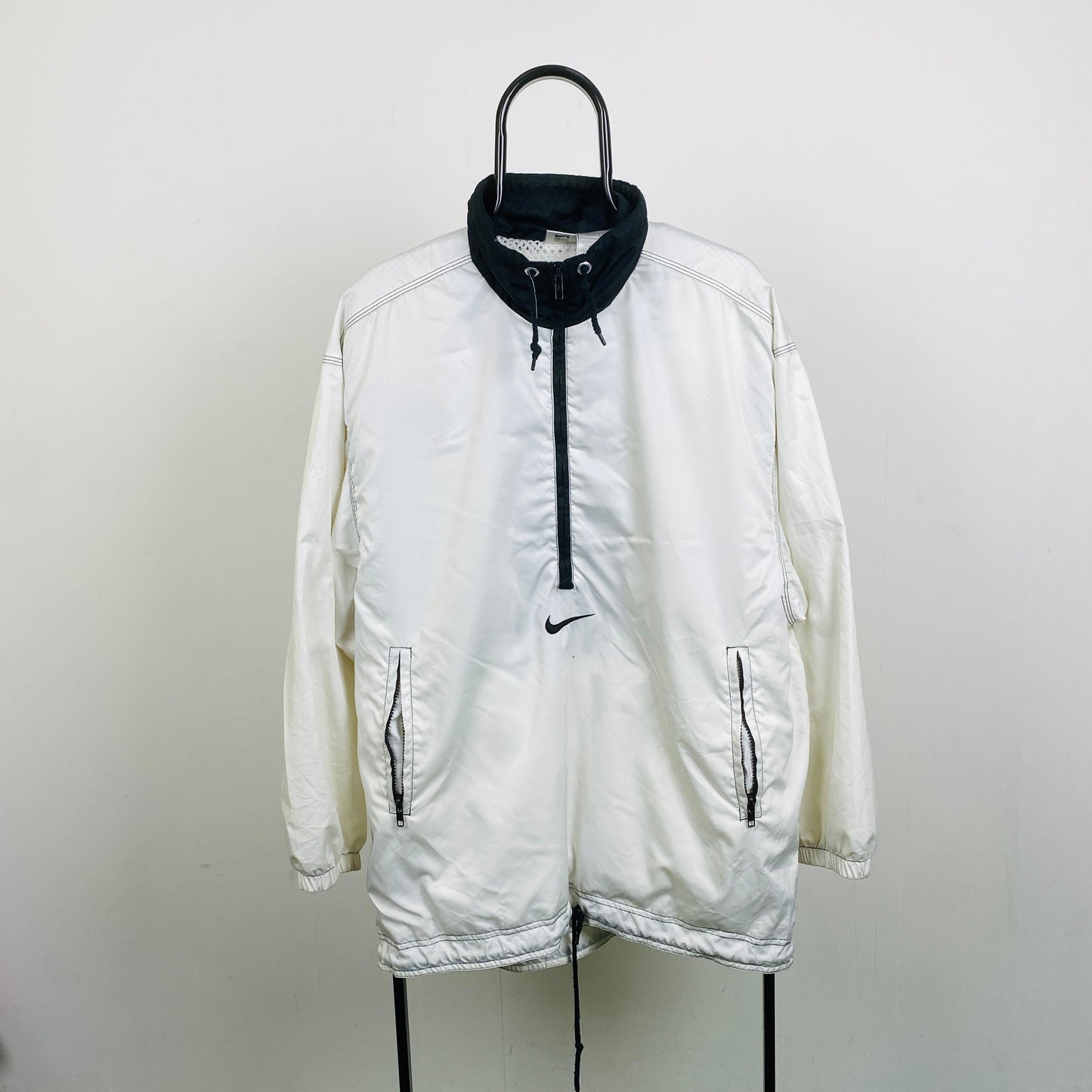 90s Nike Windbreaker Jacket White Small