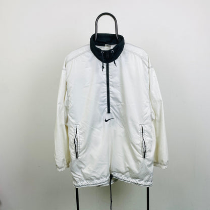 90s Nike Windbreaker Jacket White Small