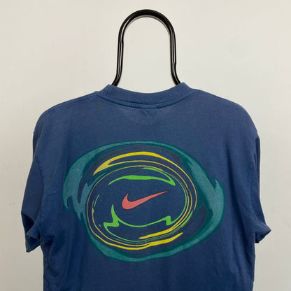 90s Nike Swirl T-Shirt Blue Small
