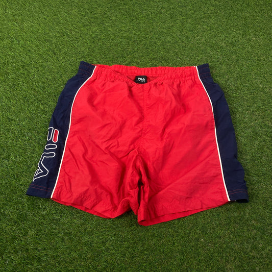 Retro Fila Shorts Red Medium