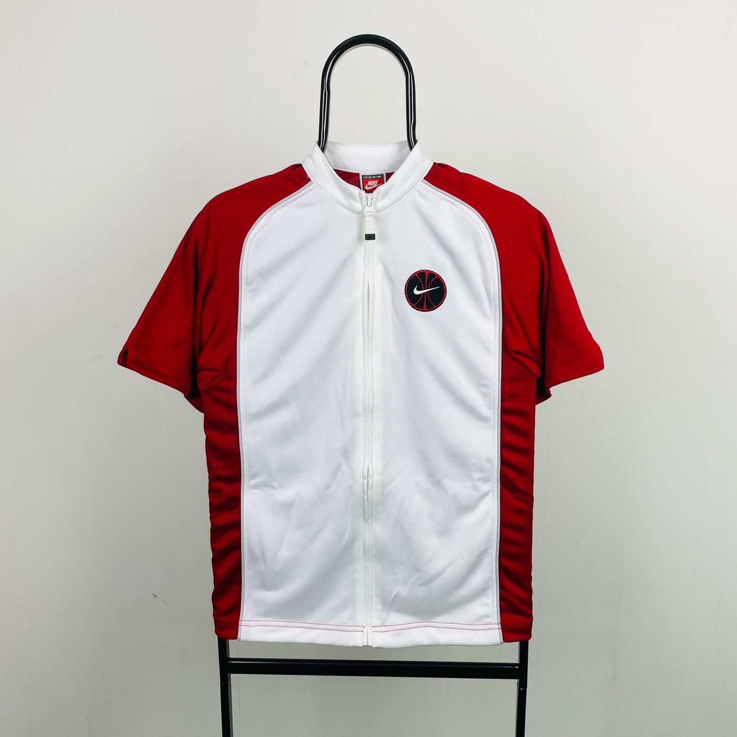 90s Nike Nylon Basketball T-Shirt Red Small