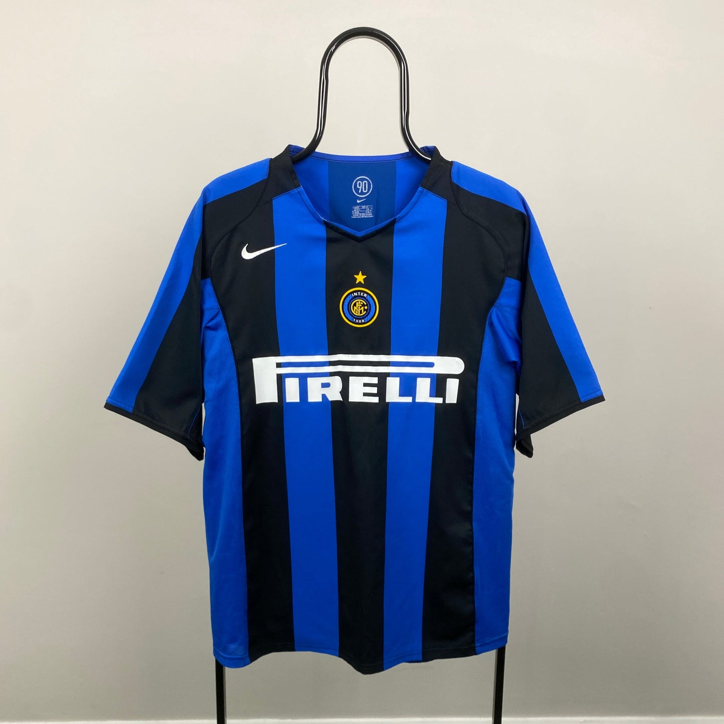 00s Nike Inter Milan Football Shirt T-Shirt Blue Medium