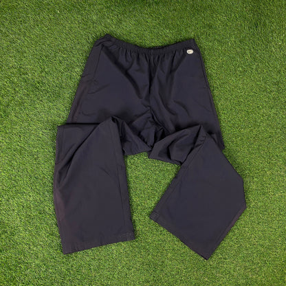00s Nike Fleece Windbreaker Tracksuit Jacket + Joggers Set Brown Large