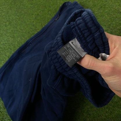 90s Nike Wide Leg Cotton Joggers Blue Small