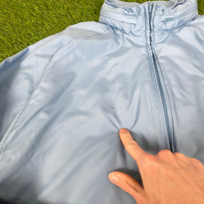 00s Nike Piping Tracksuit Jacket + Joggers Set Baby Blue Large