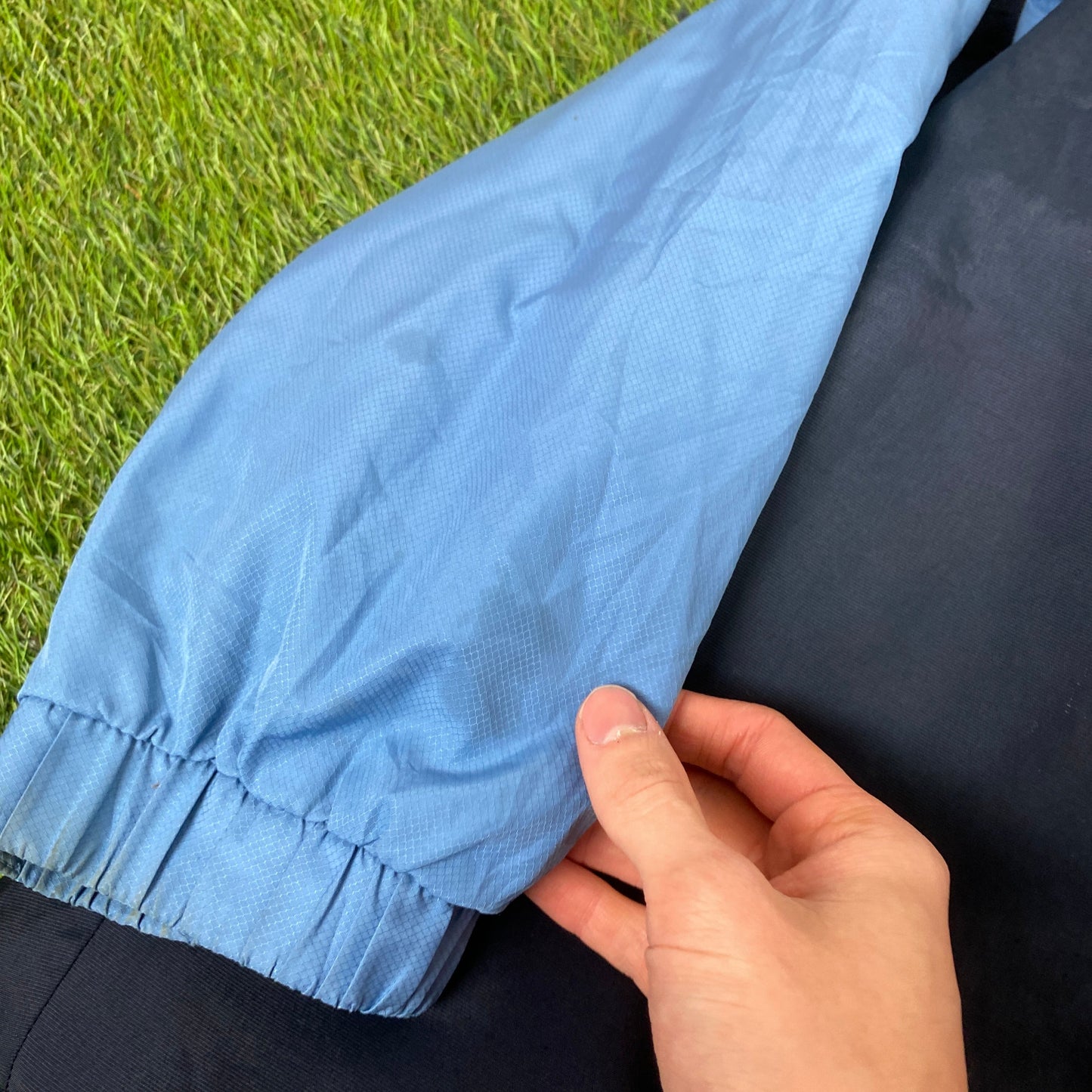 00s Nike Piping Tracksuit Set Windbreaker + Joggers Blue XXL