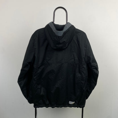 00s Nike Tn Hex Reversible Fleece Coat Jacket Black Grey Small
