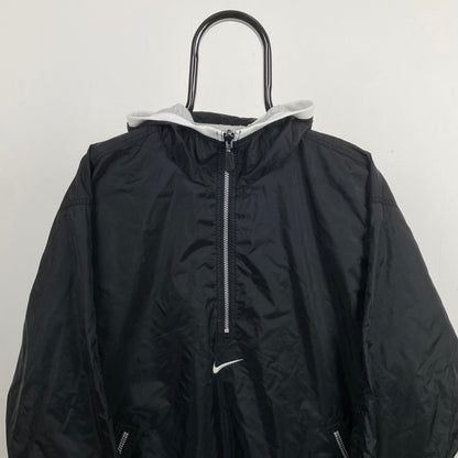 90s Nike Reversible Windbreaker Coat Jacket Black Medium