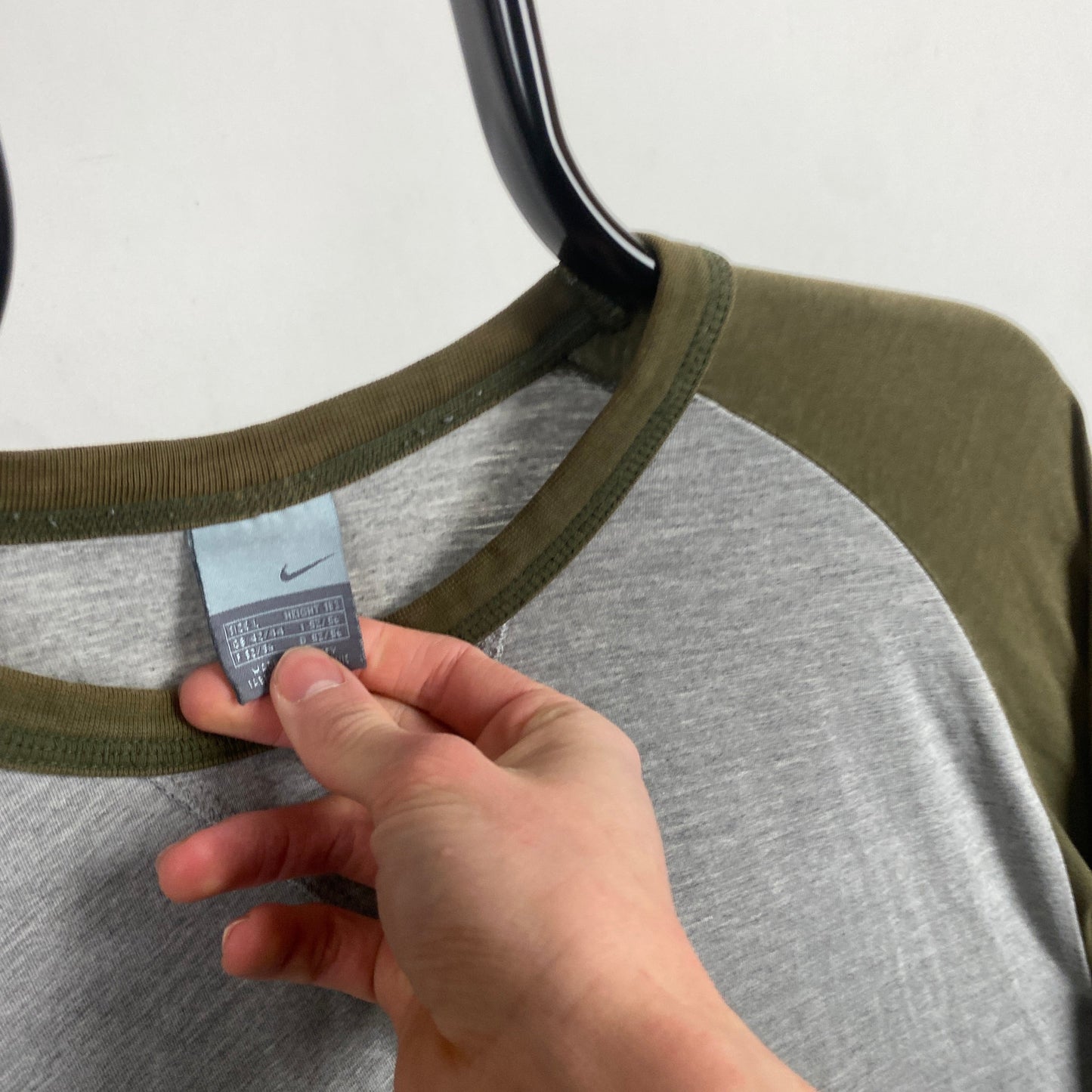 00s Nike Long Sleeve T-Shirt Grey Large