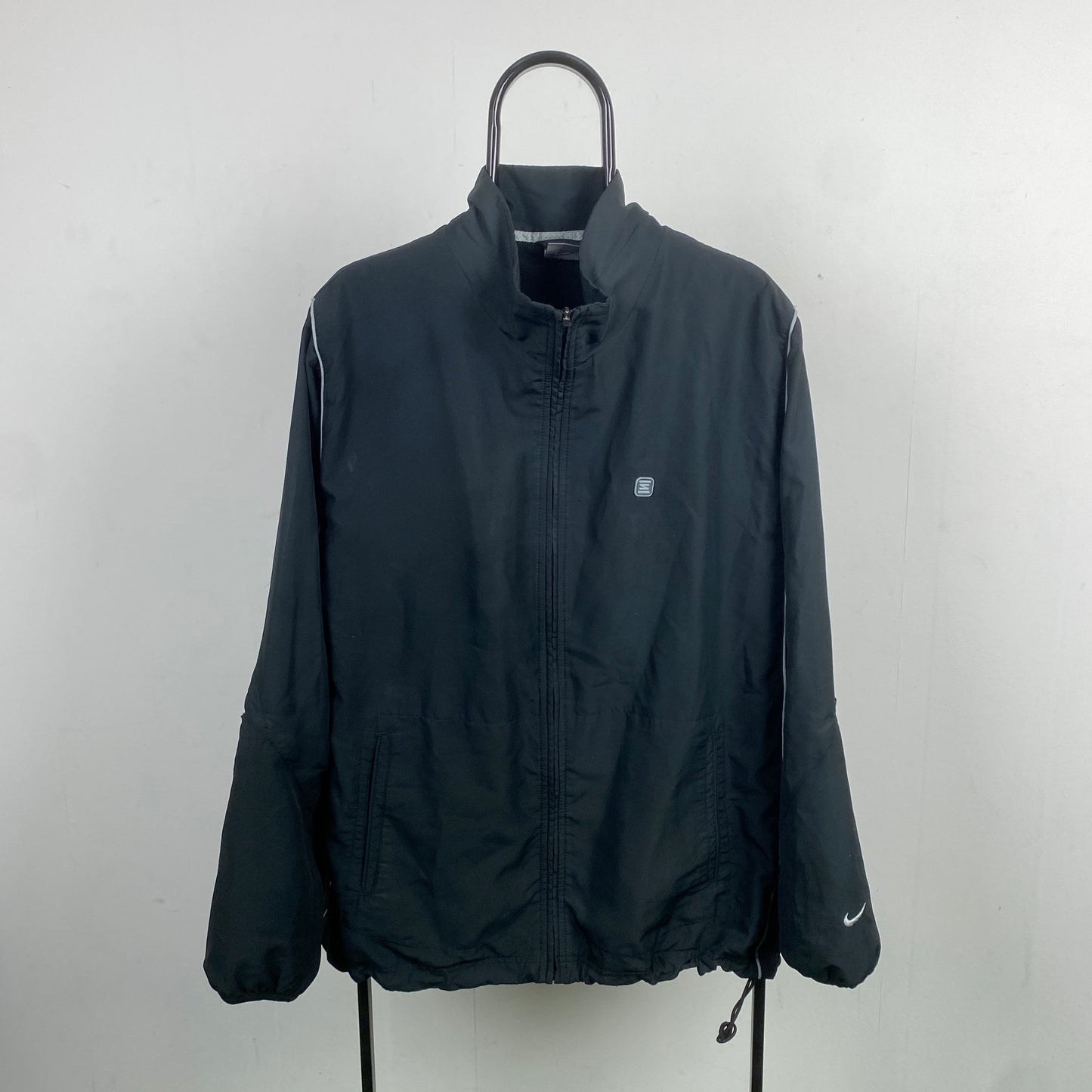 00s Nike Shox Piping Windbreaker Jacket Black Large
