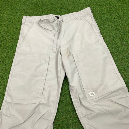 00s Nike ACG Zip Off Cargo Trousers Joggers Brown Small