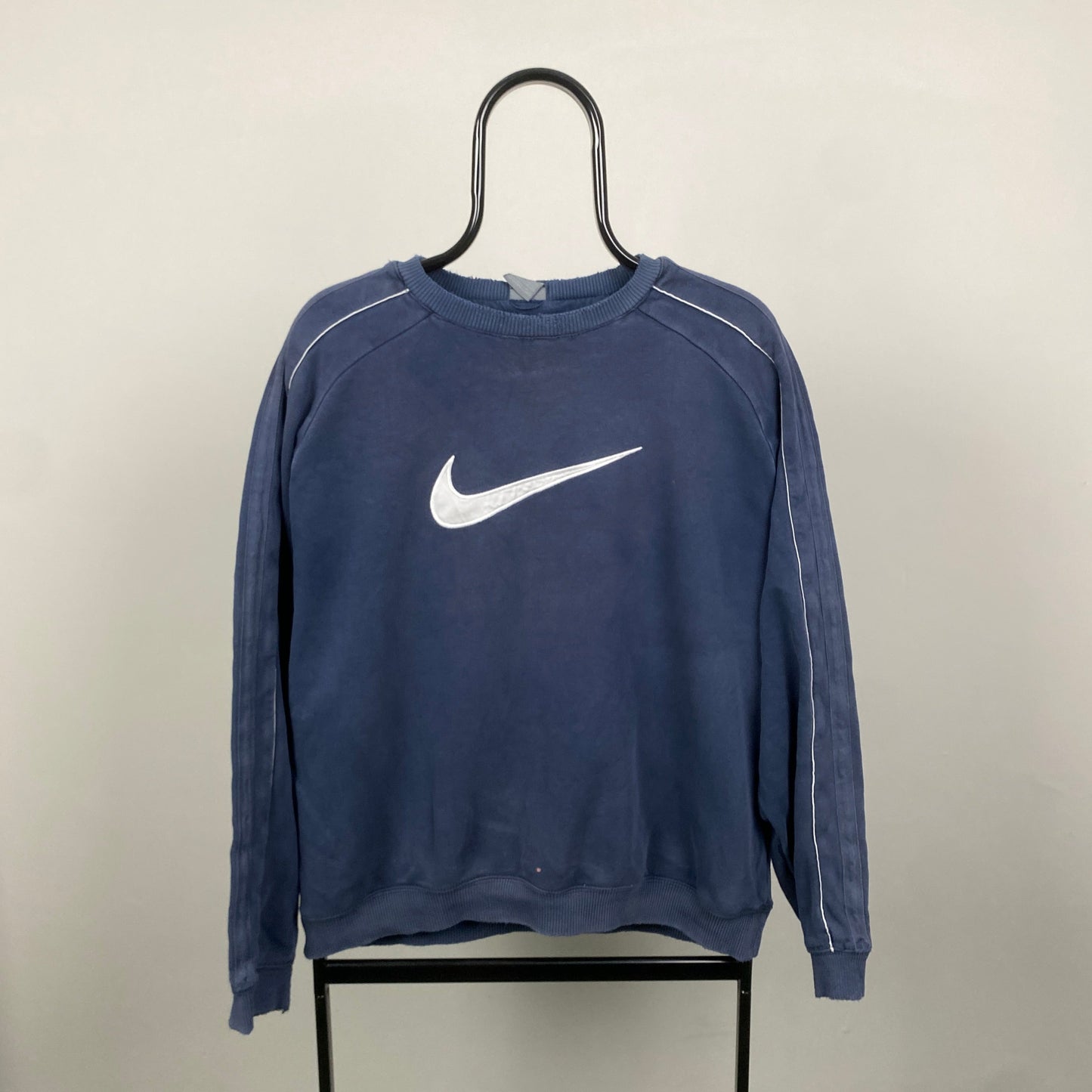00s Nike Piping Sweatshirt Blue Medium