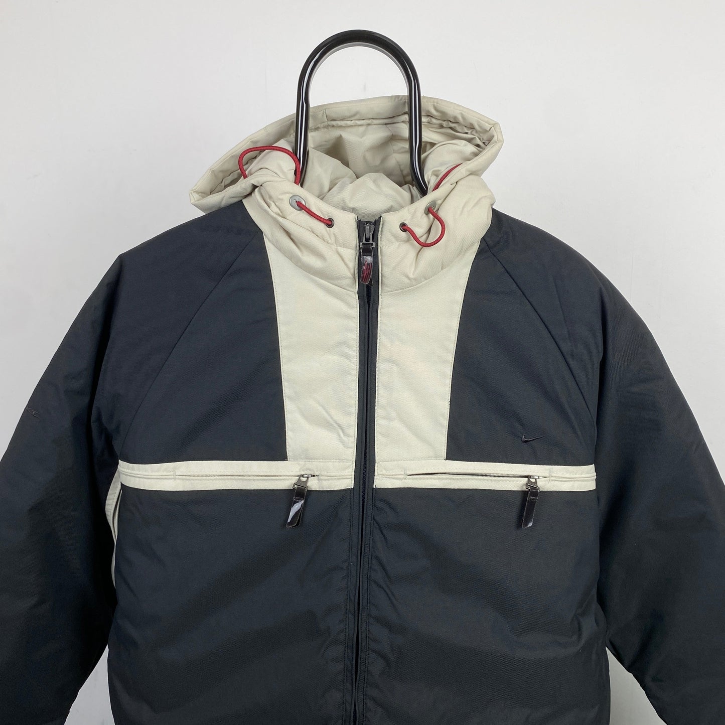 00s Nike Puffer Jacket Grey Small