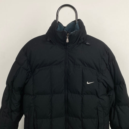 00s Nike Quilted Puffer Jacket Black Small