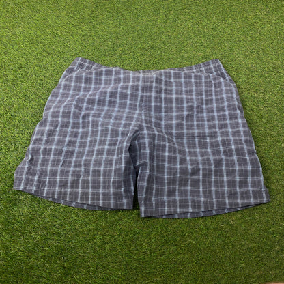 00s Nike Court Plaid Tennis Shorts Blue Medium