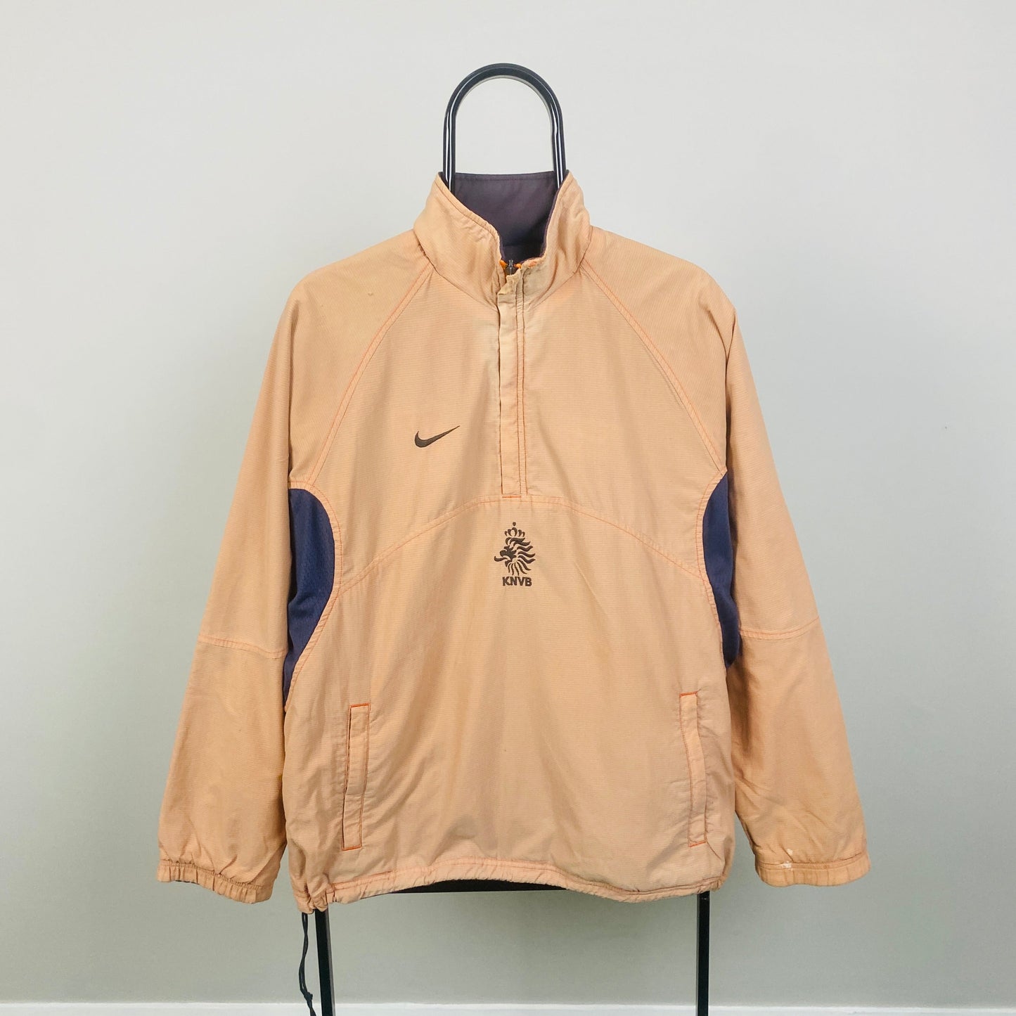 00s Nike Netherlands Reversible Windbreaker Jacket Blue Small