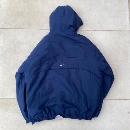 90s Nike Reversible Sidewinder Fleece Jacket Brown Blue Medium