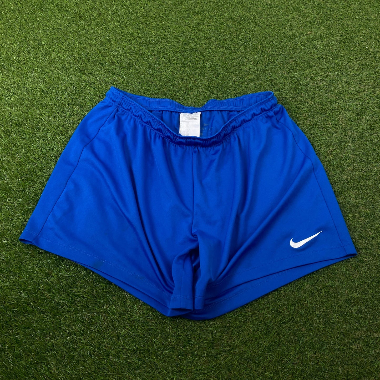 00s Nike Football Shorts Blue Large
