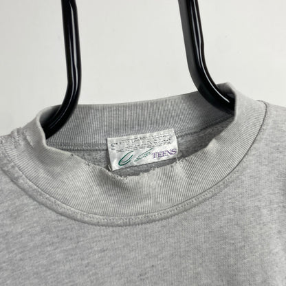 Retro 90s Sweater Shop Sweatshirt Grey XS/Small