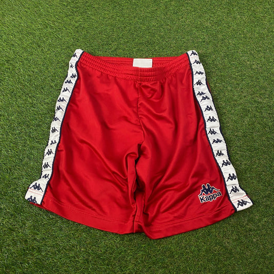 Retro Kappa Logo Taping Shorts Red Medium