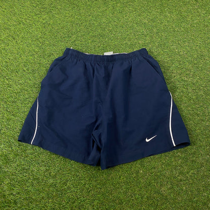 00s Nike Piping Shorts Blue Small